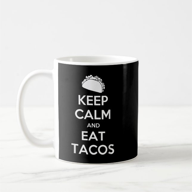 Caneca De Café Keep Calm And Eat Tacos T-Shirt Christmas  (Esquerda)