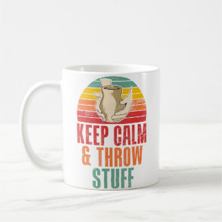 Caneca De Café Keep Calm And Throw Stuff Funny Pottery
