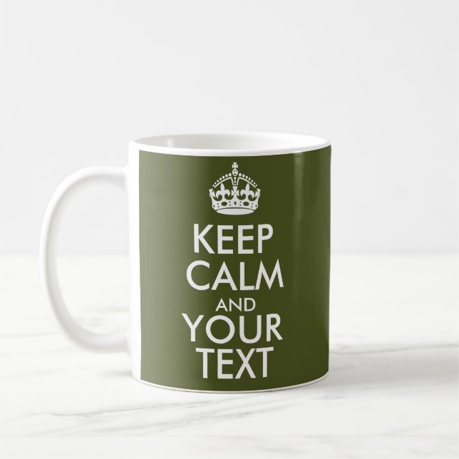 Caneca De Café Keep Calm Mug Custom Design Personalized Gift (Esquerda)