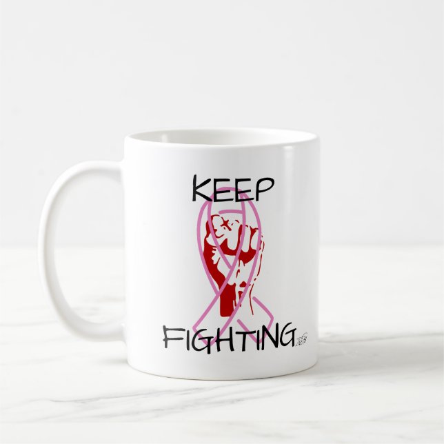 Caneca De Café Keep Fighting (Esquerda)