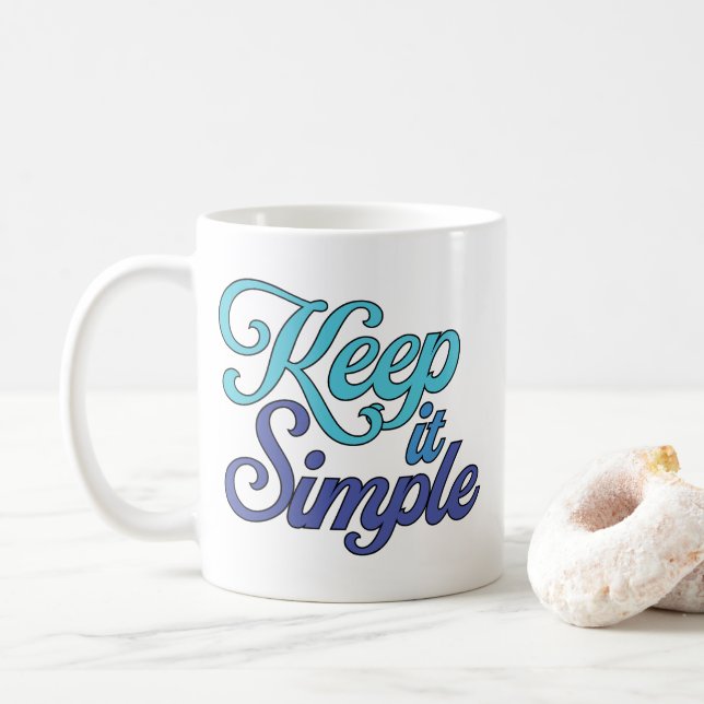 Caneca De Café Keep it Simple Mug (Blue) (Com Donut)
