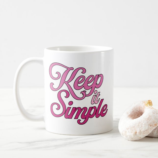 Caneca De Café Keep it Simple Mug (Pink) (Com Donut)