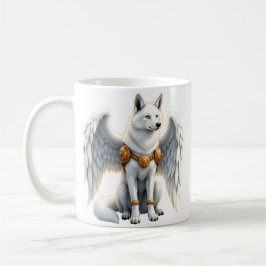 Caneca De Café Keeper of the Dawn – The White Winged Wolf. 