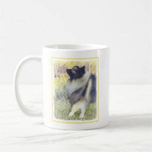 Caneca De Café Keeshond Aspen Painting - Cute Original Dog Art