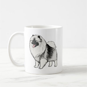 Caneca De Café Keeshond Cartoon Dog   Cute Keesie Lover