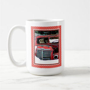 Caneca De Café Keeshond Christmas Old Truck Painting Art