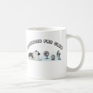 Caneca De Café Keeshond Fan Club Cachorro de Cartoon de Keesie