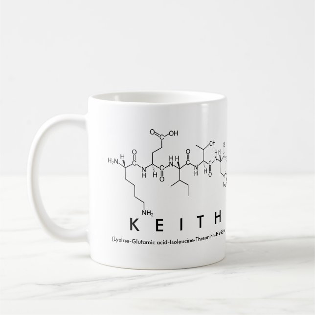 Caneca De Café Keith peptide name mug (Esquerda)