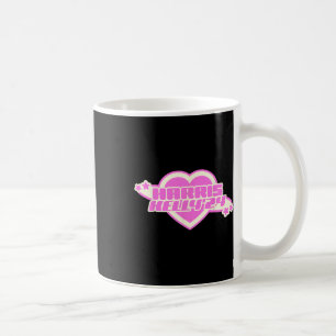 Caneca De Café Kelly 2024 Trendy Heart Pink Girly Democrat