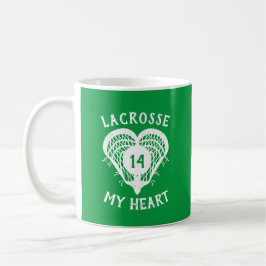 Caneca De Café Kelly Green Lacrosse Meu Coração