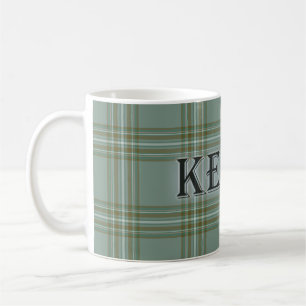 Caneca De Café Kelly Tartan com o Sobrenome