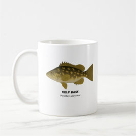 Caneca De Café Kelp Bass - Animais Marinhos da Califórnia