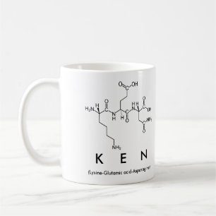 Caneca De Café Ken peptide name mug