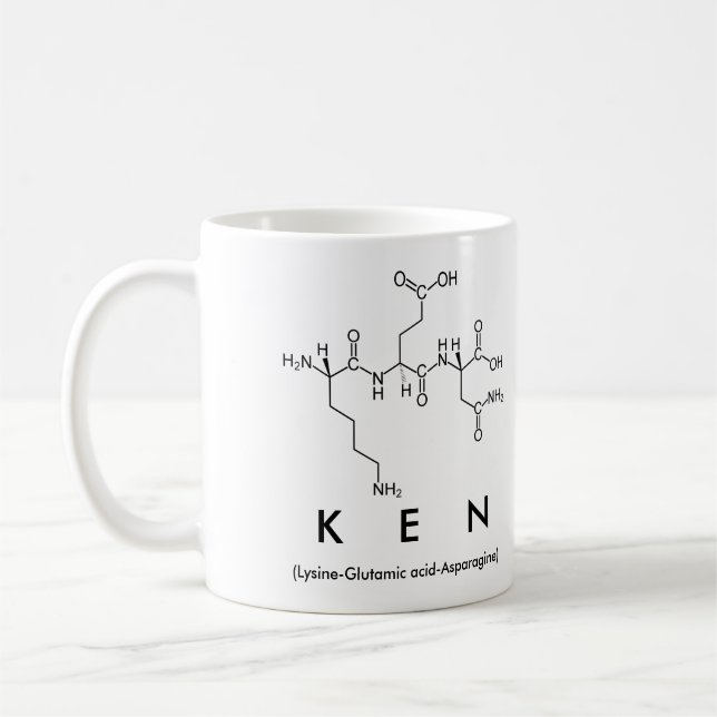 Caneca De Café Ken peptide name mug (Esquerda)