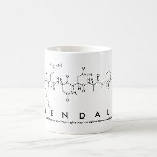 Caneca De Café Kendall peptide name mug