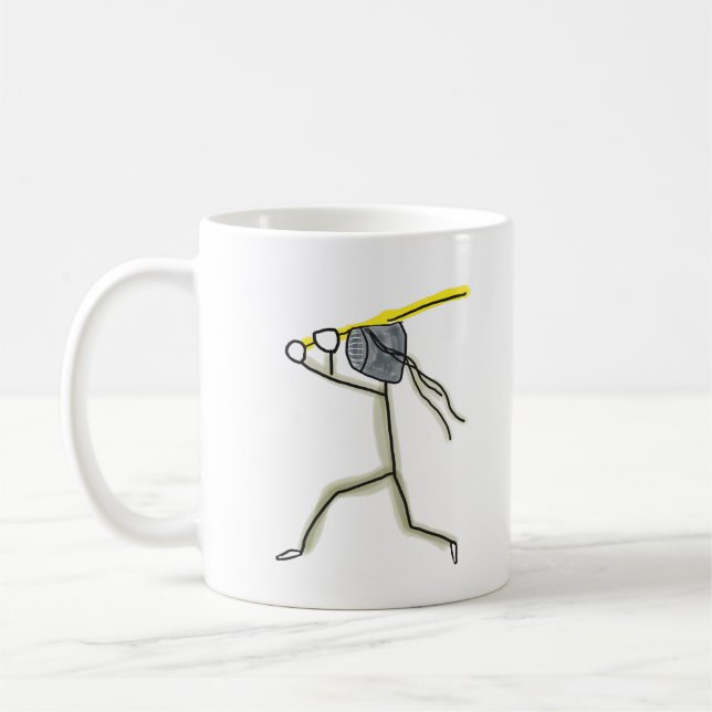 Caneca De Café Kendo Stickman (Esquerda)