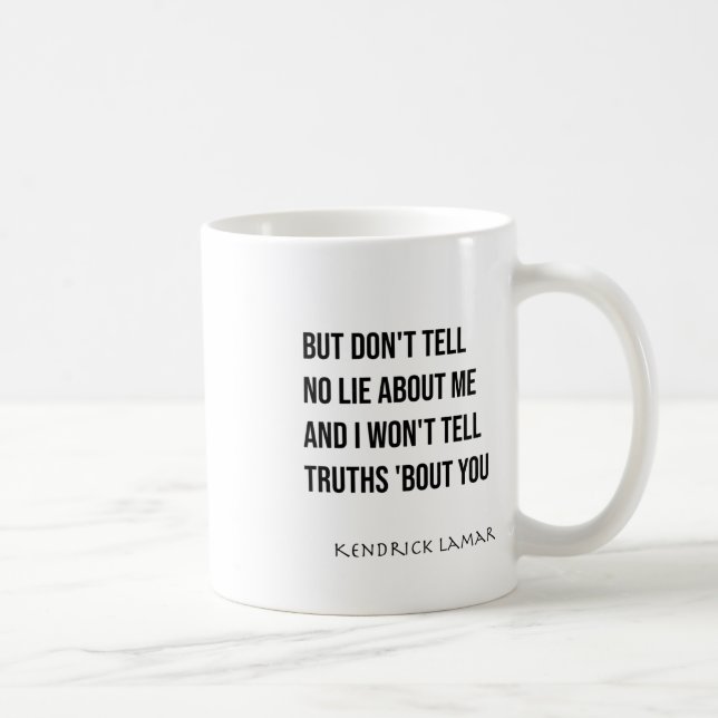 Caneca De Café Kendrick Lamar - Euphoria (punchline) Sticker (Direita)