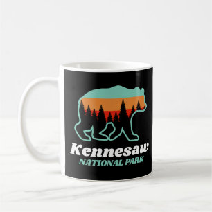 Caneca De Café Kennesaw National Park Georgia Bear Retro Gift