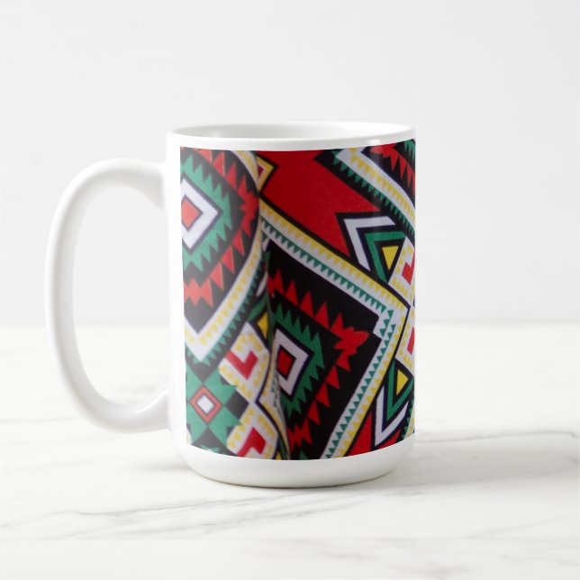 Caneca De Café Kente Geometric Tapestry (Esquerda)