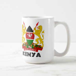 Caneca De Café KENYA - emblema/bandeira/brasão/símbolo