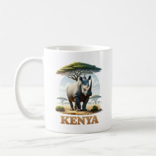 Caneca De Café Kenya Safari Rhino