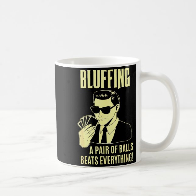 Caneca De Café Ker Player Texas Hold'em Night - Bluffing Funny Ke (Direita)