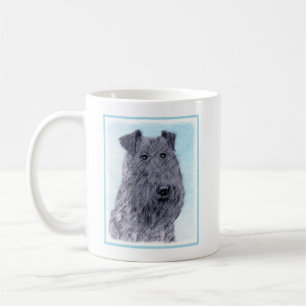 Caneca De Café Kerry Blue Terrier pintando uma pintura cãozinha