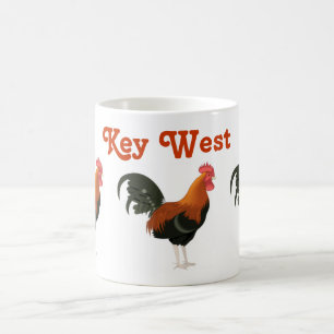 Caneca De Café Key West Roosters Florida Chickens