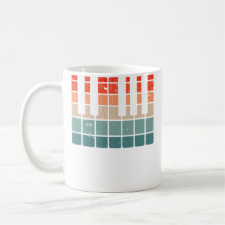 Caneca De Café Keyboard Theme Vintage Piano Keys