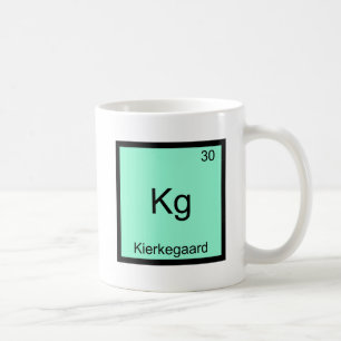 Caneca De Café Kg - Kierkegaard Elemento Divertido Símbolo Químic