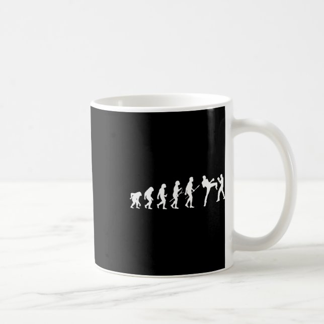 Caneca De Café Kick Mma Kickboxing Boxeador Boxe Evolução Humana  (Direita)