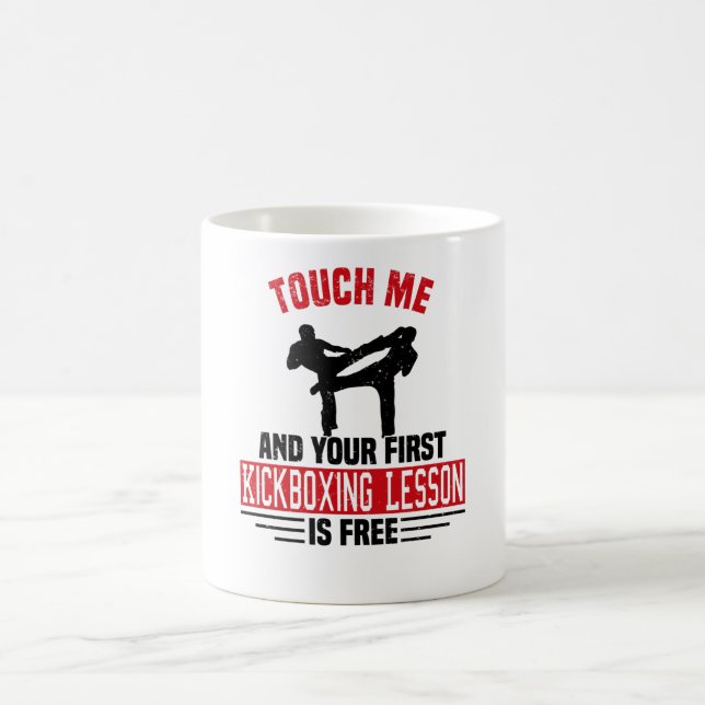 Caneca De Café Kickboxer Artes Marciais do Kickboxer Sparing (Centro)
