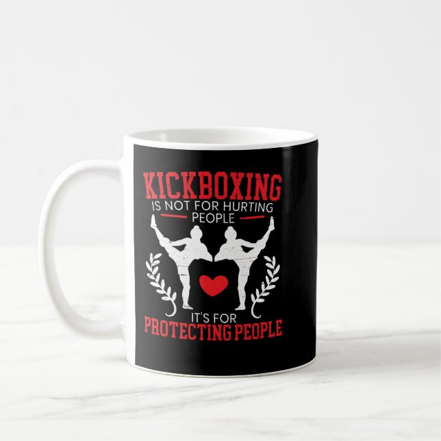 Caneca De Café  Kickboxer Combate Combate Contra Greve de MMA (Esquerda)