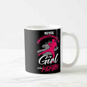 Caneca De Café Kickboxer Garota Lutadora Kickboxing Mma Esportes