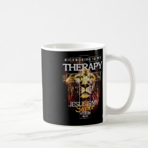 Caneca De Café Kickboxing É Minha Terapia Jesus Meu Salvador Luta