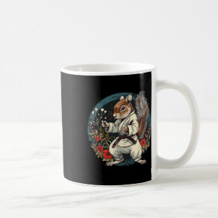 Caneca De Café Kickboxing Esquilo Floral Judo Amante de Esquilo K
