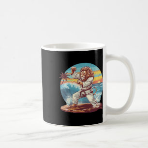 Caneca De Café Kickboxing Leão Praia Pôr do Sol Jiu-jitsu Taekwon