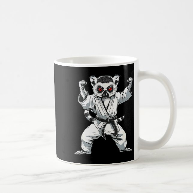 Caneca De Café Kickboxing Lêmure Artes Marciais Caratê Jiu-Jitsu  (Direita)