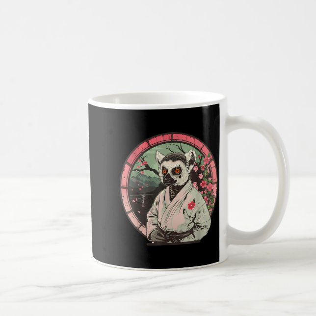 Caneca De Café Kickboxing Lêmure Artes Marciais Karatê Jiu-Jitsu  (Direita)
