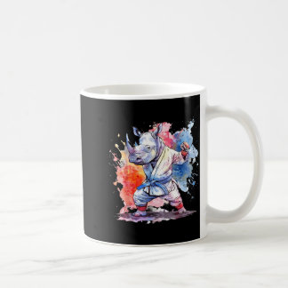 Caneca De Café Kickboxing Rhino Taekwondo Caratê MMA Engraçado