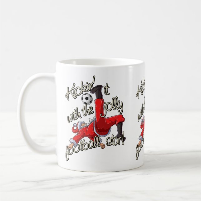 Caneca De Café Kickin' it with Santa (Esquerda)