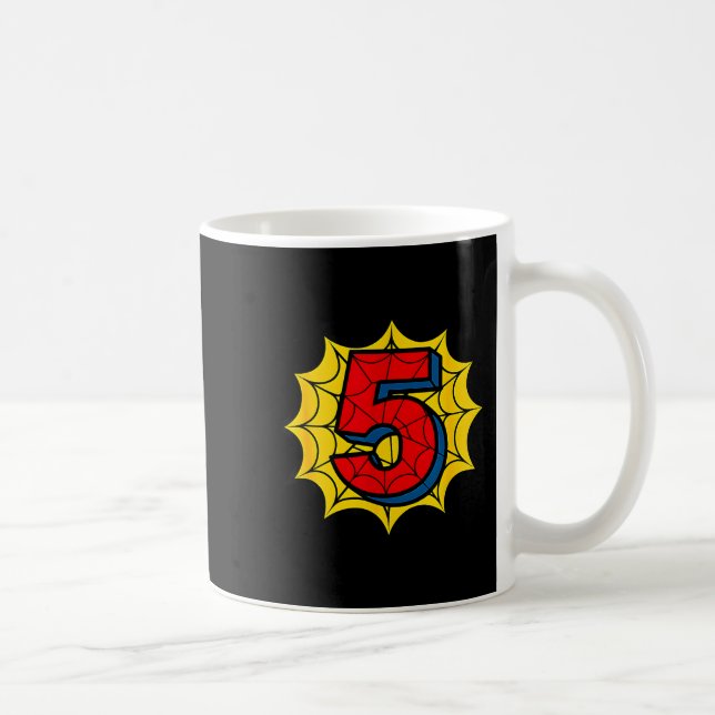 Caneca De Café Kids 5th Birthday Sder Theme Party 5 Year Old Boys (Direita)