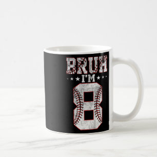 Caneca De Café Kids Bruh Aniversário de 8 anos Bysebyll Bruh Eu T