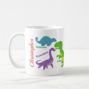 Caneca De Café Kids Cons - Nomes de Dinossauro