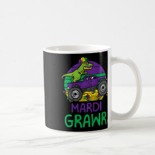 Caneca De Café Kids Dino Monster Truck Mardi Grawr Mardi Gras Tod