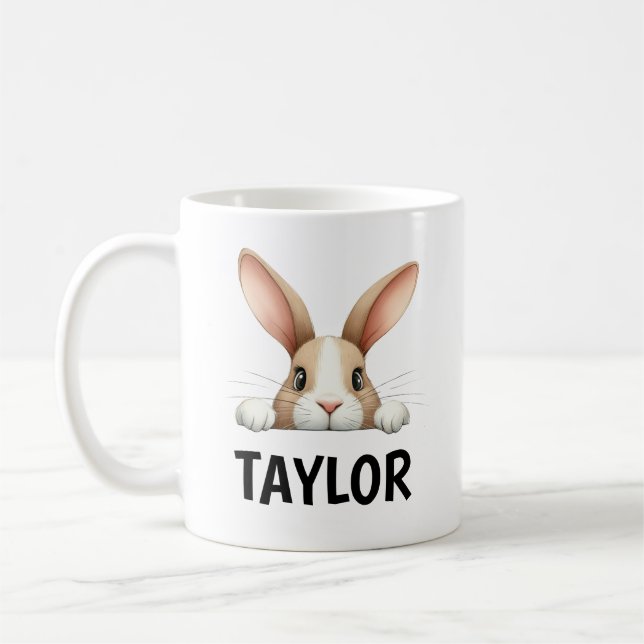 Caneca De Café Kids Páscoa Mug Páscoa Gift Nome Personalizado (Esquerda)
