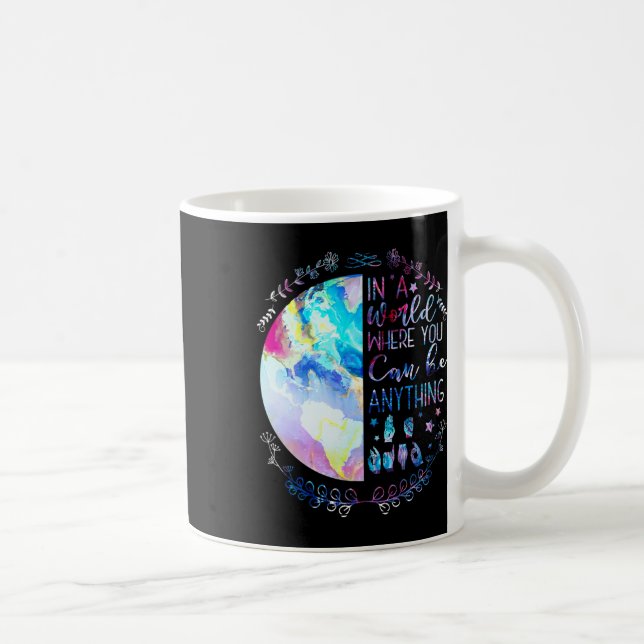 Caneca De Café Kind Asl Alphabet American Sign Language Surdo Awa (Direita)
