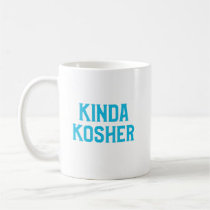 Caneca De Café Kinda Kosher Funny Judeu Kashrut Pareve