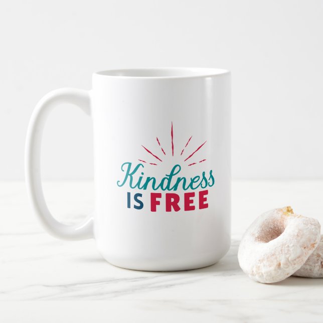 Caneca De Café Kindness is Free Mug (Com Donut)