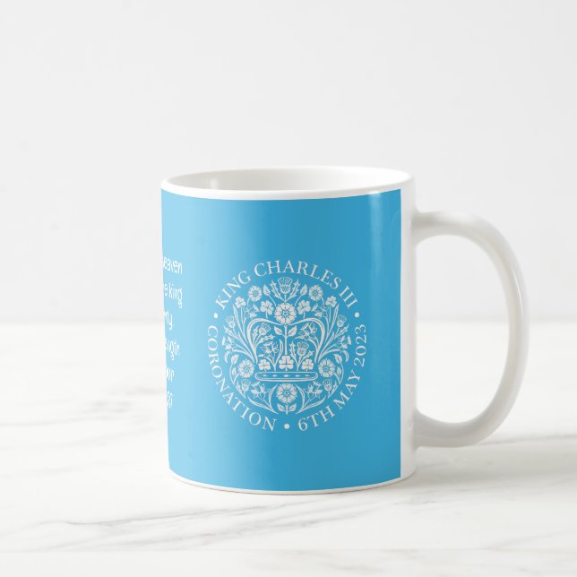 Caneca De Café KING CHARLES III CORONATION Blue Memory (Direita)